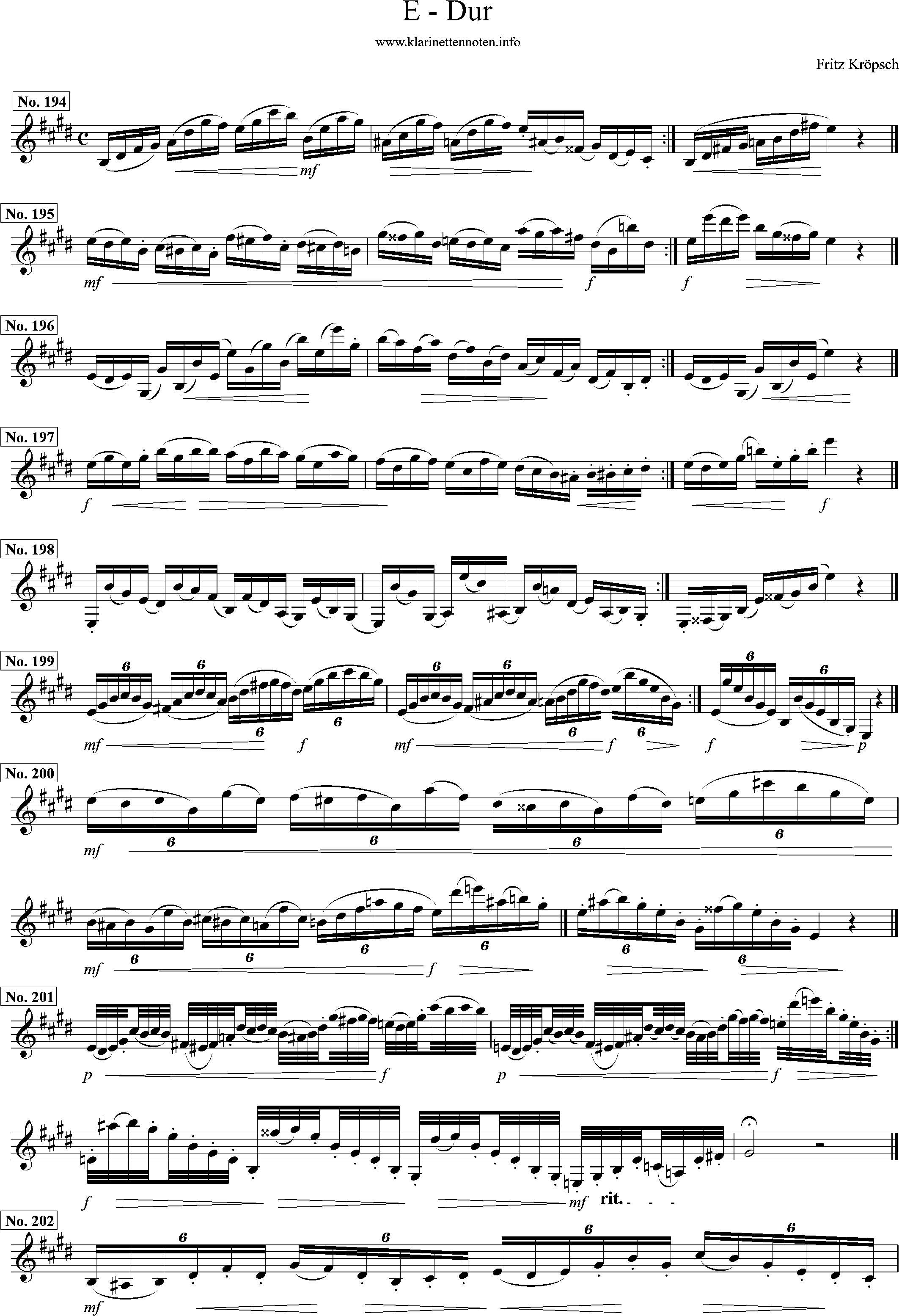 416 etüden, kröpsch e-major, page1